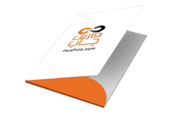 چاپ فولدر 2 مقوا پشت طوسی