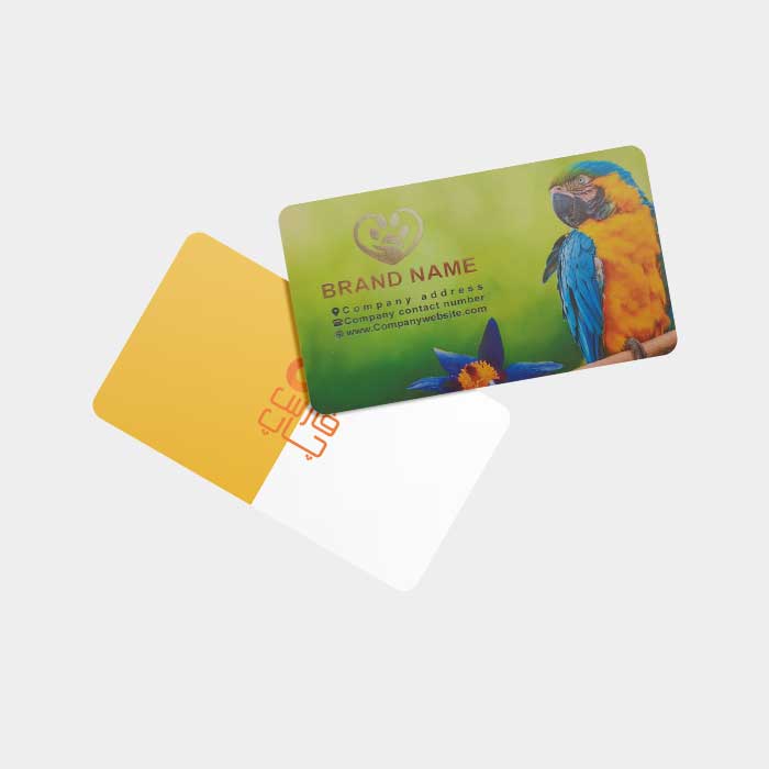 کارت ویزیت لمینت برجسته مخملی طلاکوب