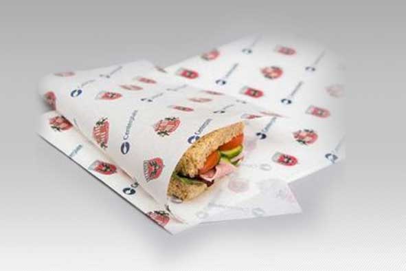 لفاف و کاغذ دور ساندویچ