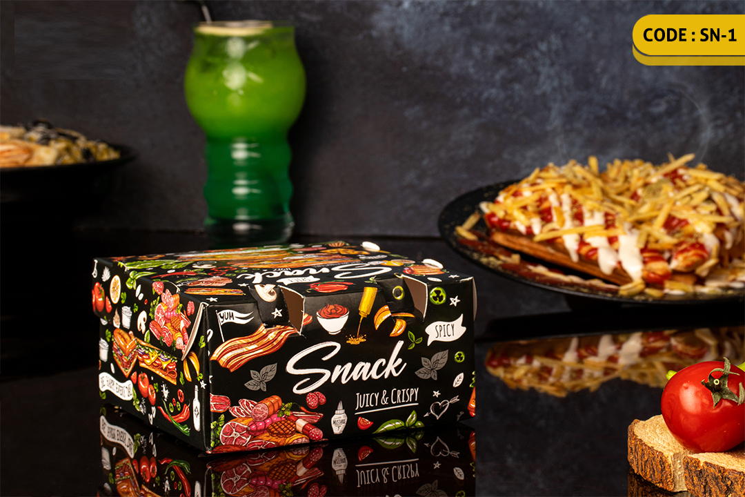 ثبت سفارش چاپ محصولات فست فود و کافی شاپ + راهنمای طراحی 43 اسنک تک جفتی-SN1