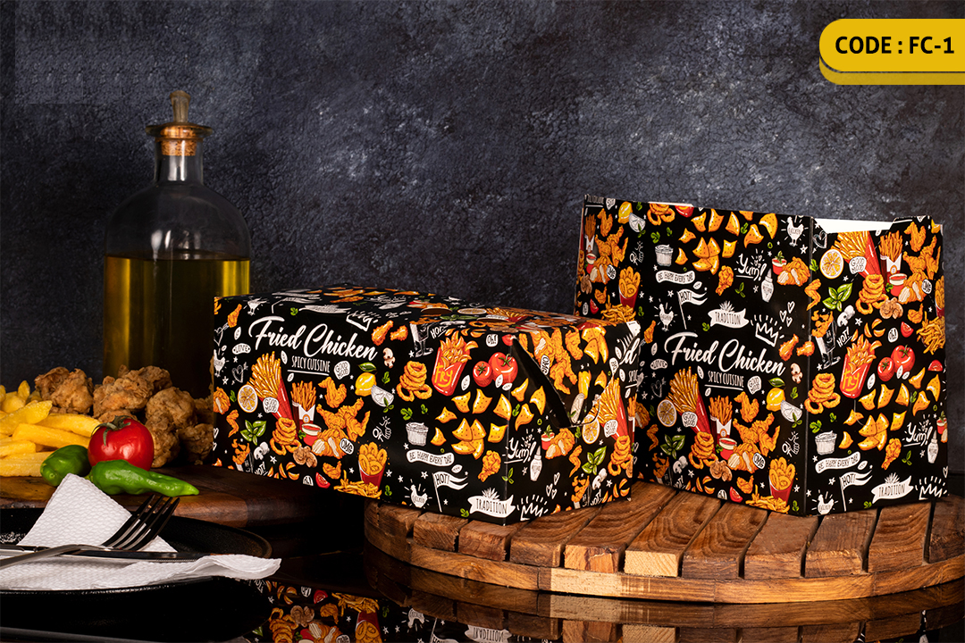 ثبت سفارش چاپ محصولات فست فود و کافی شاپ + راهنمای طراحی 7 سوخاری قفلی--FC1