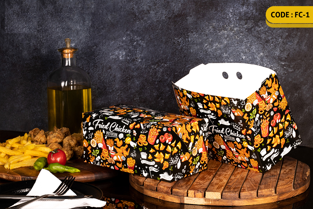 ثبت سفارش چاپ محصولات فست فود و کافی شاپ + راهنمای طراحی 8 سوخاری قفلی---FC1