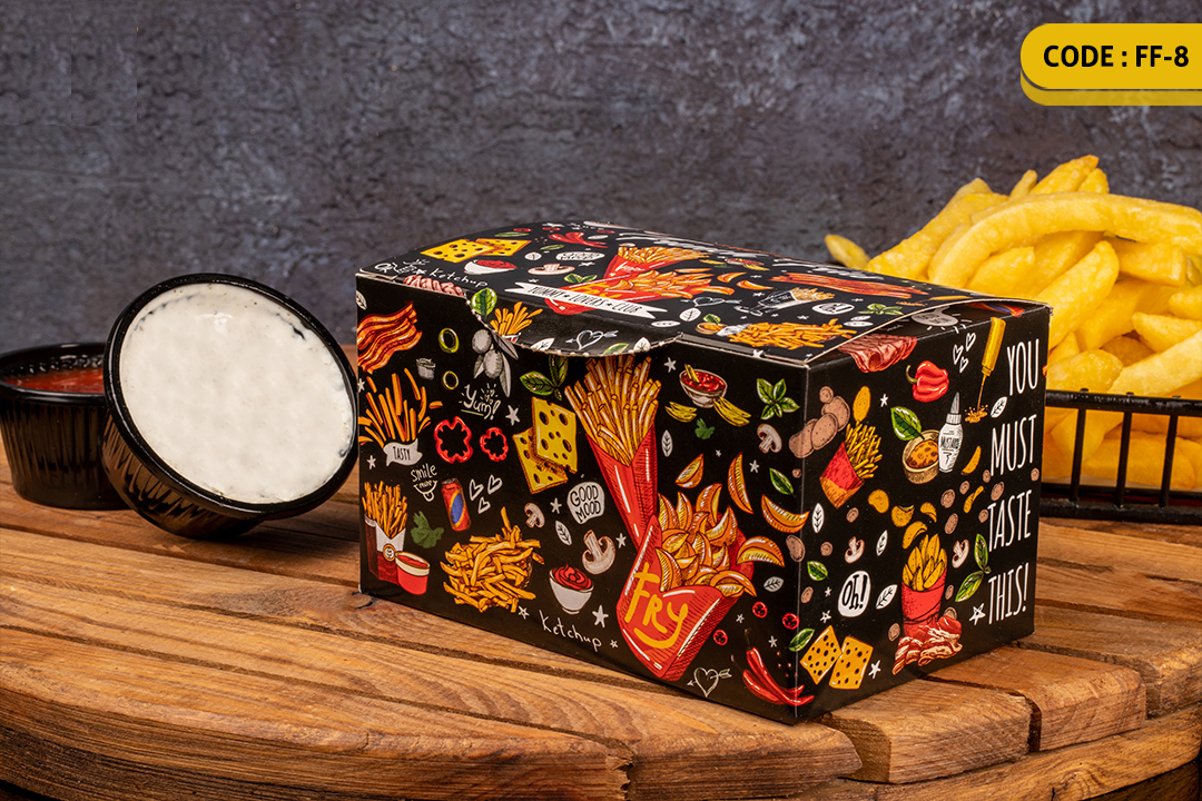 ثبت سفارش چاپ محصولات فست فود و کافی شاپ + راهنمای طراحی 24 سیب زمینی ساده-FF8