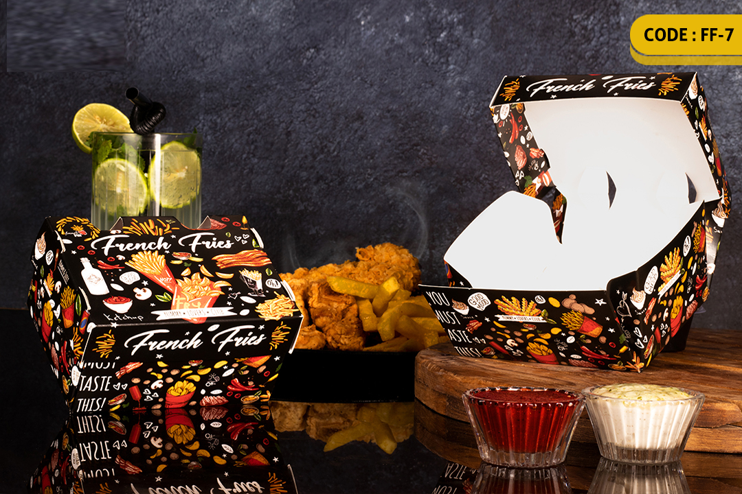 ثبت سفارش چاپ محصولات فست فود و کافی شاپ + راهنمای طراحی 25 سیب زمینی سفره ای-FF7