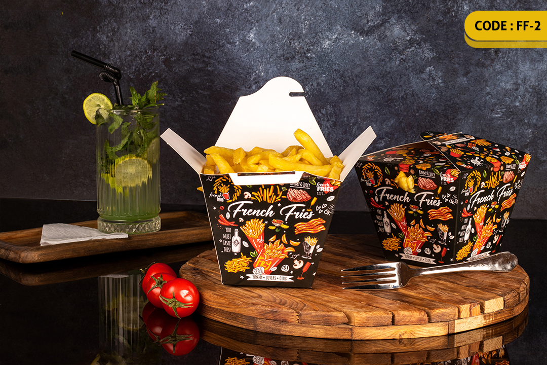 ثبت سفارش چاپ محصولات فست فود و کافی شاپ + راهنمای طراحی 29 سیب زمینی مخروطی تک نفره--FF2