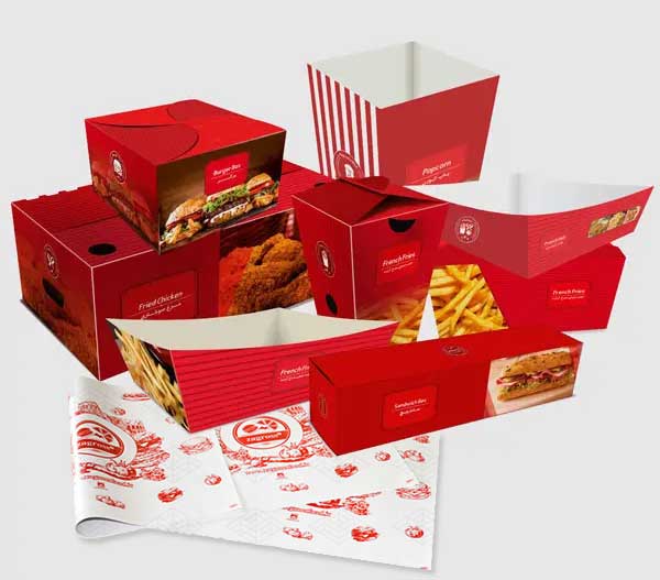 ثبت سفارش چاپ محصولات فست فود و کافی شاپ + راهنمای طراحی 1 چاپ جعبه فست فود